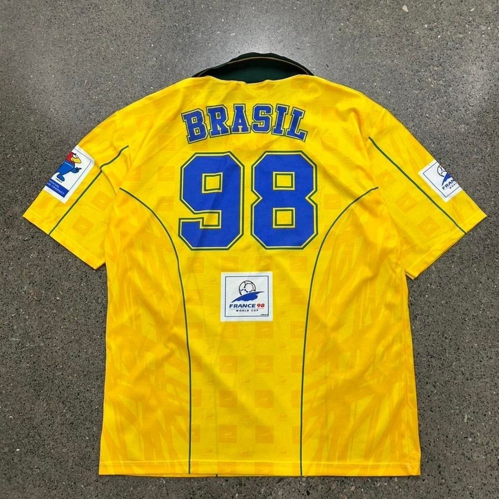 1998 Brazil World Cup AOP Jersey Shirt Kit (Size XL)